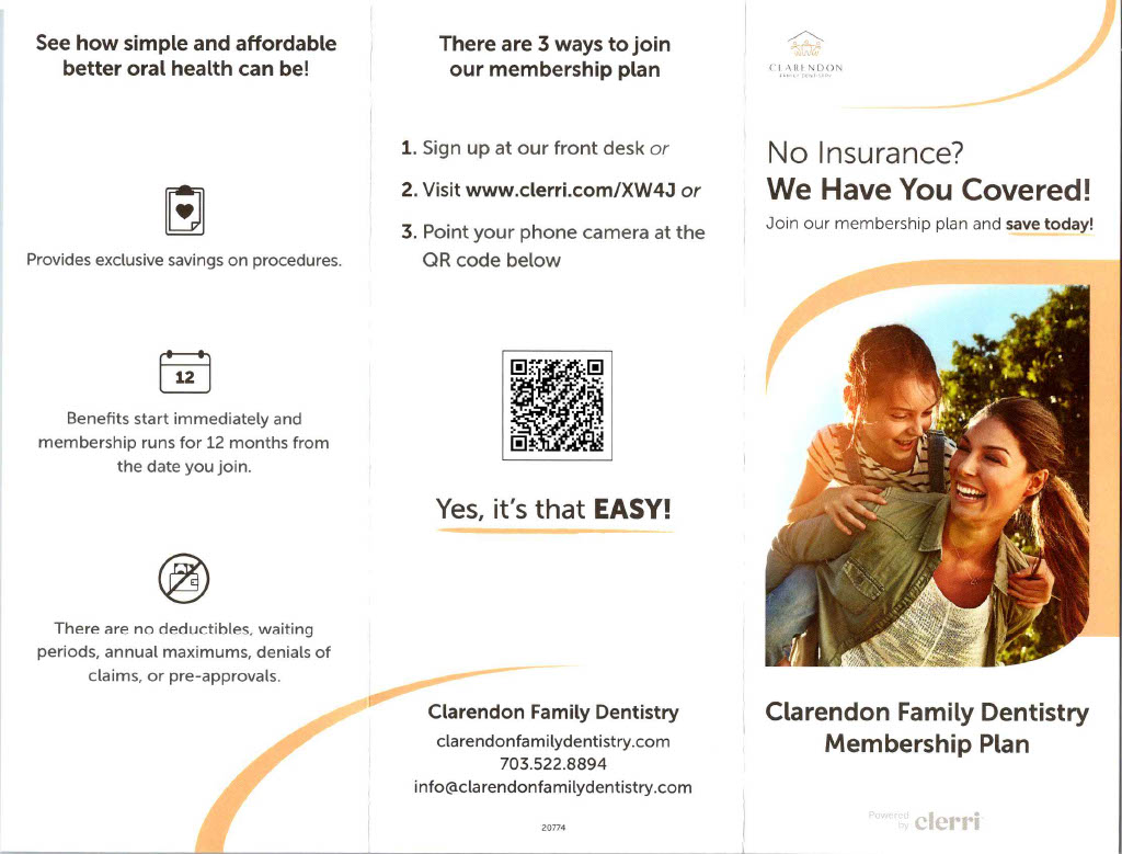 Arlington dental membership plan details