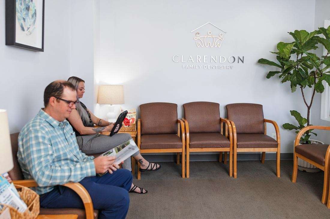 Office waiting room Clarendon Family Dentistry